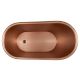Antique Finish Copper Bathtub With Elegant Curved Design
